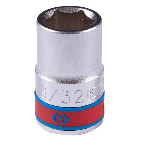 KING TONY (433519S) Головка торцевая стандартная шестигранная 1/2", дюймовая 19/32"