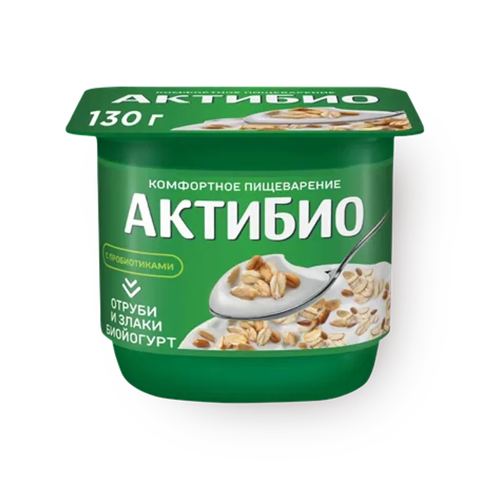 Йогурт Актибио 130г Отруби злаки
