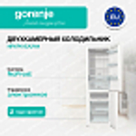 Отдельностоящий двухкамерный холодильник Gorenje NRKP61EA2W4