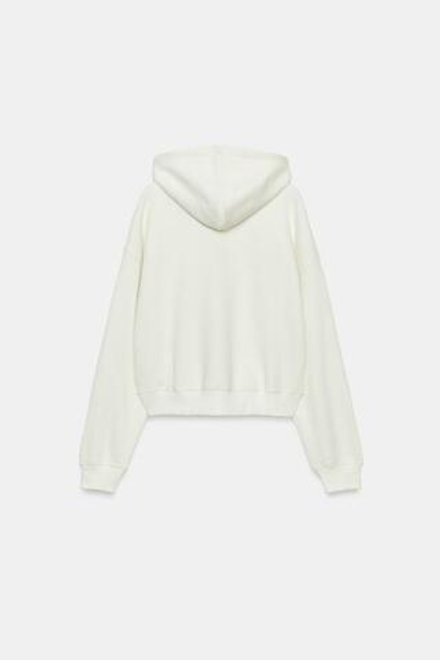 ZARA ХУДИ С МОЛНИЕЙ, ЖЕЛТОВАТО-БЕЛЫЙ