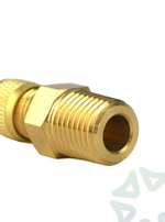 Штуцер-адаптер M1/4" SAE x M1/4" NPT с золотником и колпачком