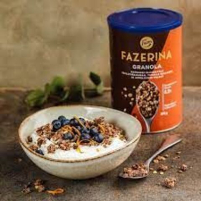 Fazer Гранола Fazerina мюсли с кусочками шоколада и апельсина 375 г (из Финляндии)