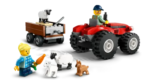 Конструктор LEGO City 60461 Красный сельскохозяйственный трактор с прицепом и овцами