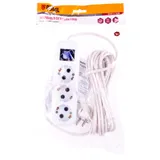Удлинитель бытовой, с заземлением и выключателем, 5 м, 3 розетки, 10 A, серия УХз10 Denzel — фото 3
