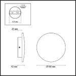 7072/12WL HIGHTECH ODL26 451 светильник бронзовый/акрил/металл IP20 LED 12W 667Лм 3000K 220-240V GALAXY (ВМЕСТО 3871/12WL)
