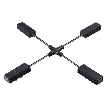 Гибкий токопроводящий соединитель "X" 135315 черный Port Vector Novotech