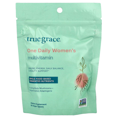 True Grace, One Daily Women's Multivitamin, 90 Vegan Tablets