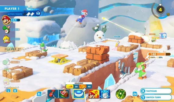 Mario + Rabbids Kingdom Battle (Nintendo Switch, Б/У, Английская версия)