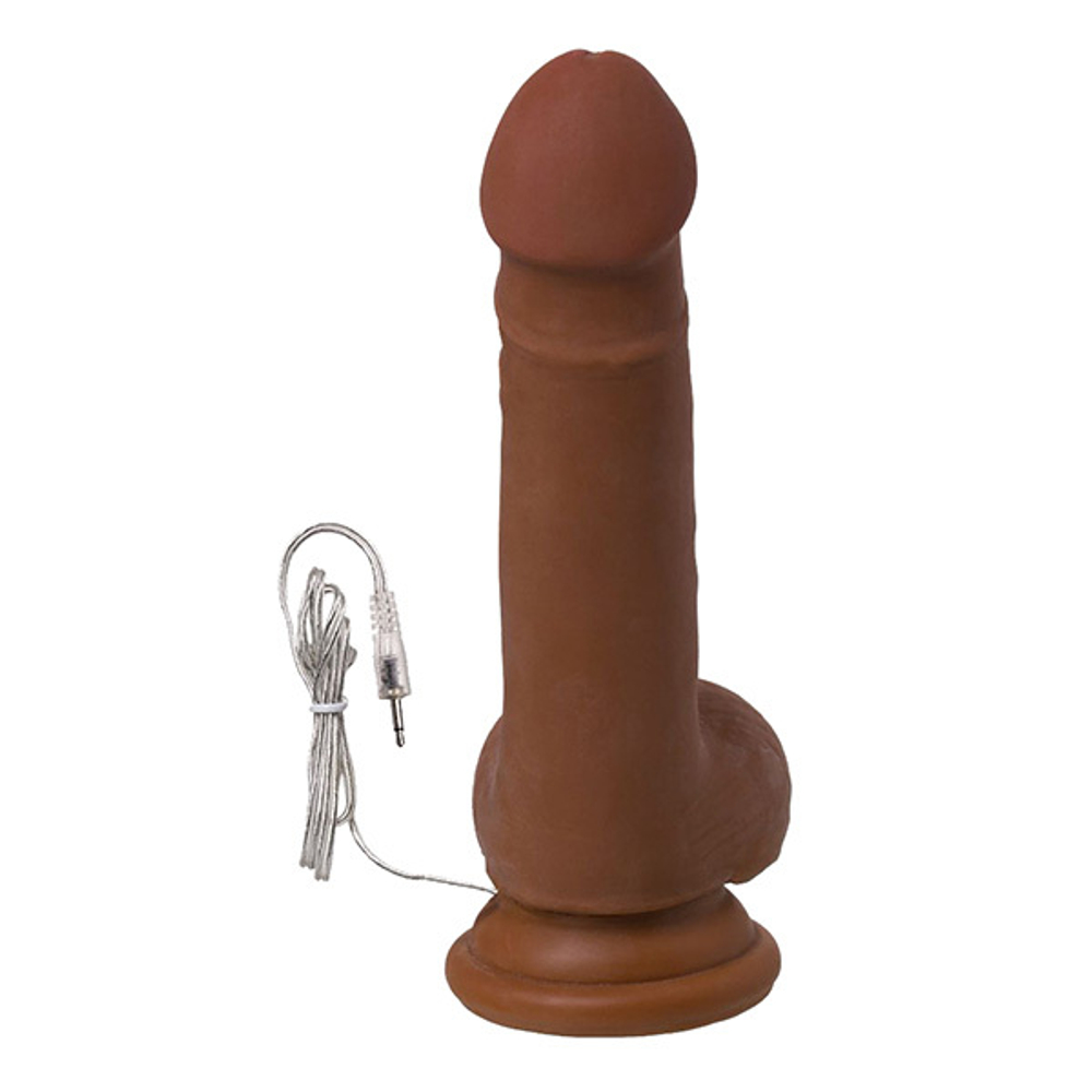 Коричневый вибратор-реалистик 19см ToyFa RealStick Elite Mulatto Mr Lopez 981104-1