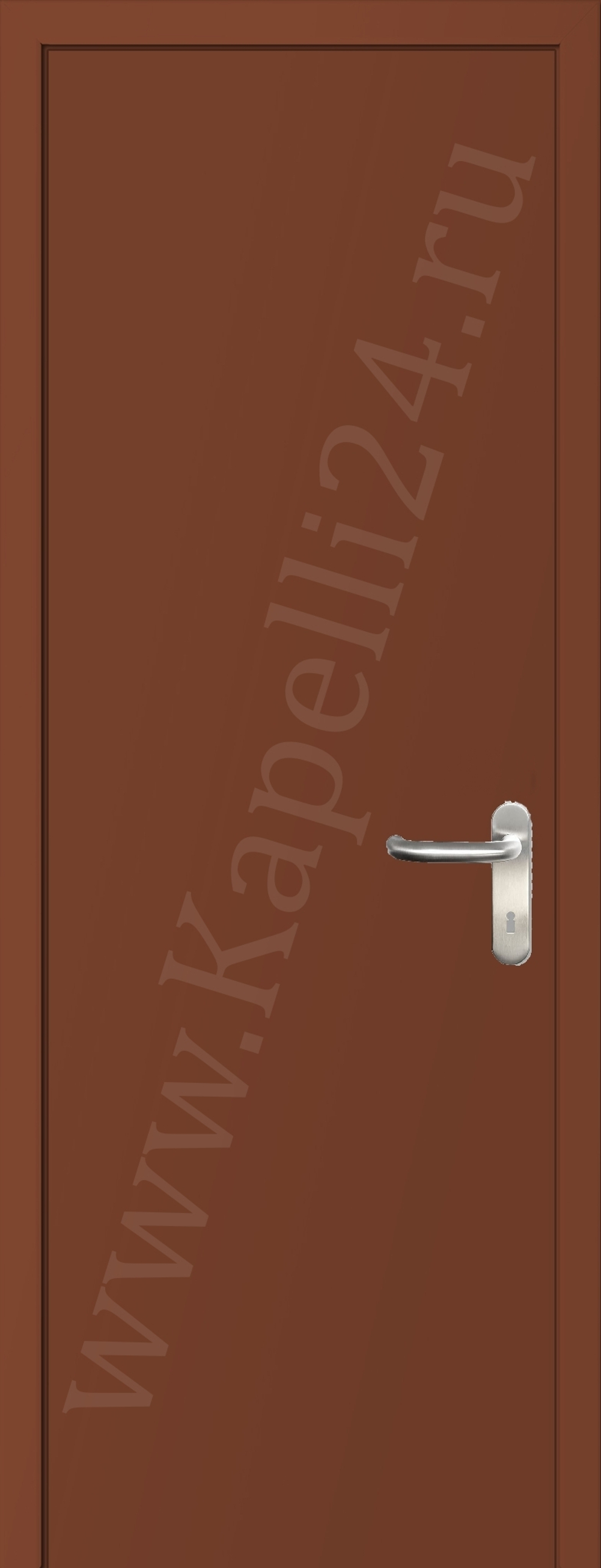 Дверь влагостойкая пластиковая KAPELLI multicolor ДГ RAL 8004 Медно-коричневый + коробка