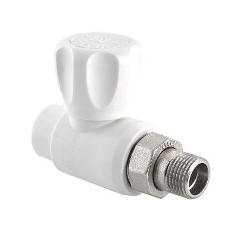 Кран рад. прямой 25х3/4" VALTEC белый