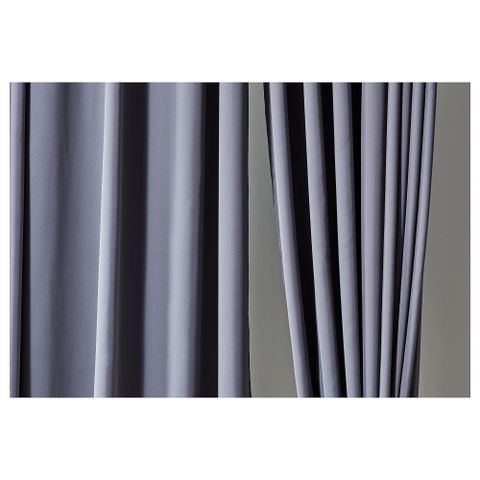 Комплект штор IKEA HILLEBORG (ХИЛЛЕБОРГ), Серый, 145x250 см, 2 шт