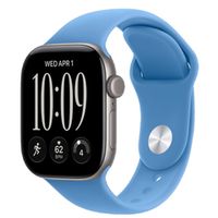 Apple Watch 12 46mm Space Gray Aluminum Case / Wildflower Blue Sport Band