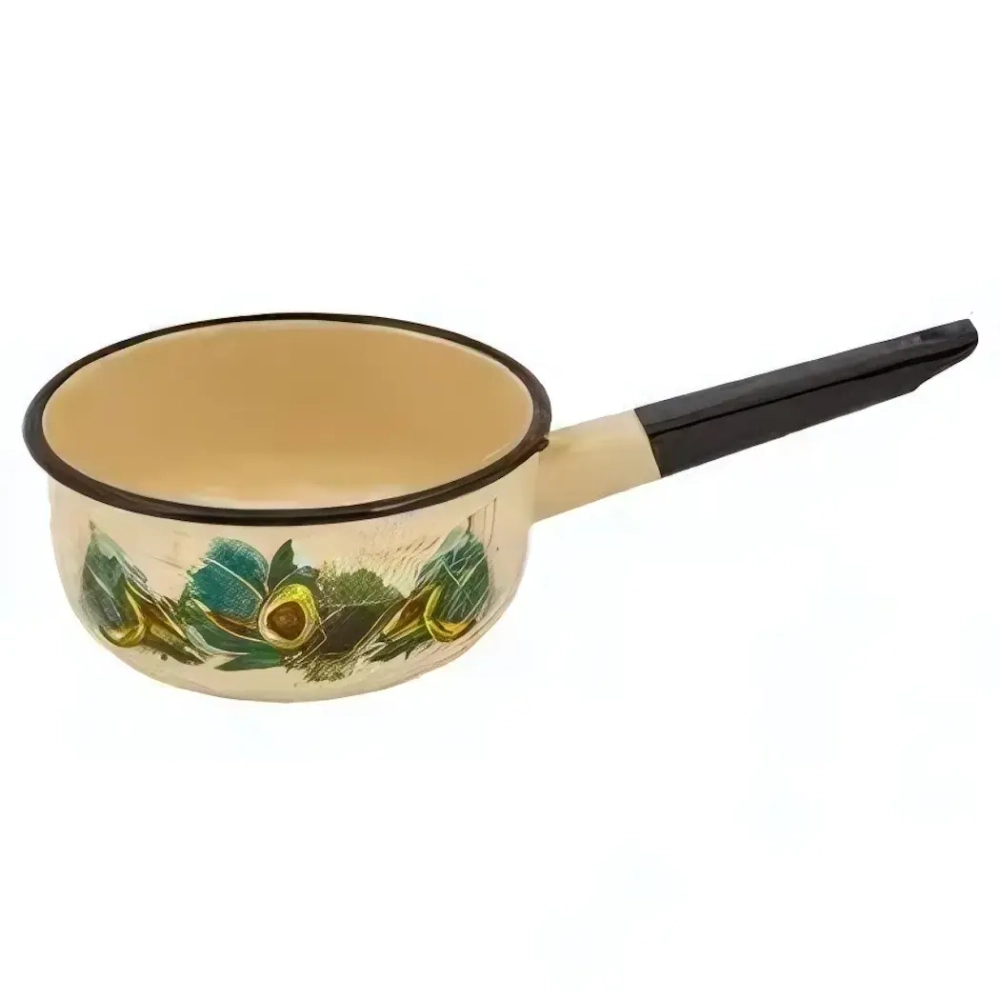 Ковш эмалированный 1,5л «Авокадо» Appetite цилиндрический без/кр С2008*
