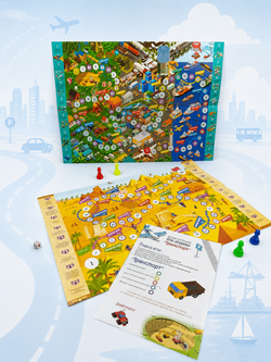 Игра-бродилка двусторонняя "Транспорт" и "Египет", арт. 08006
