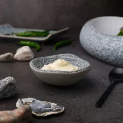 Соусник 45 мл 7,7*7,2 см h3,2 см овальный фарфор Stone Untouched Taiga P.L. Proff Cuisine [1]