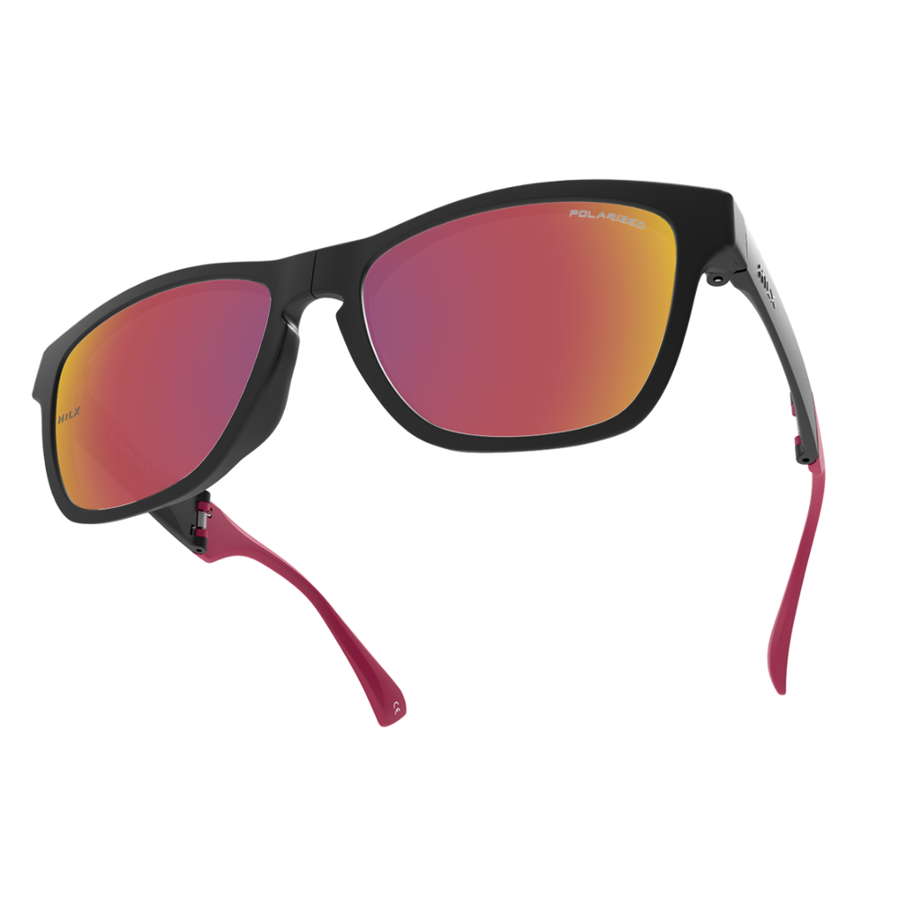 Спортивные очки HILX Unfold Matt Dark Volcano / Red Polarized Lens