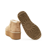 Кожаные угги w classic ultra mini UGG - бежевый(1135092)
