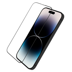 Защитное стекло на экран 6D для iPhone 15 Pro Max, тонкие черные рамками и олеофобное покрытие, G-Rhino