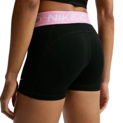 Женские теннисные шорты Nike Pro Dri-Fit 365 Mid-Rise 3in - black/pink rise/white