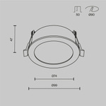 Встраиваемый светильник Maytoni Orb DL130-GX53-B