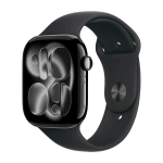 Умные часы Apple Watch Series 11 GPS, 46mm, Jet Black Aluminium Case with Black Sport Band, S/M
