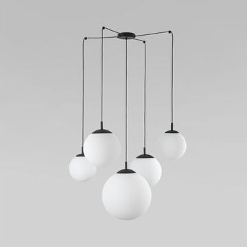 Подвесной светильник со стеклянными плафонами 5*Е27 4791 чёрный Esme TK Lighting