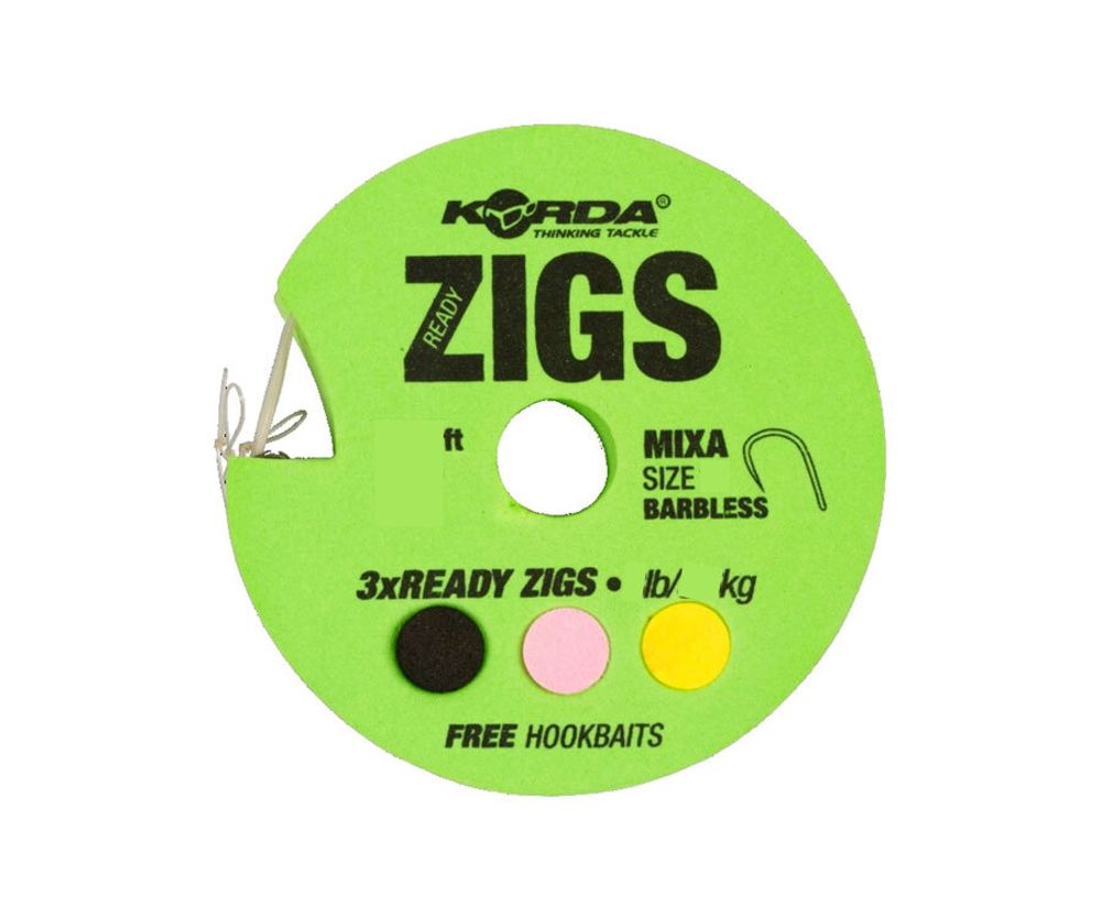 KORDA Поводок готовый Ready Zigs 6' 180см №10 3шт