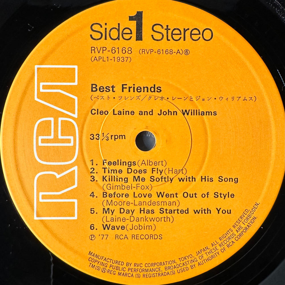 Cleo Laine And John Williams ‎– Best Friends (Япония 1977г.)