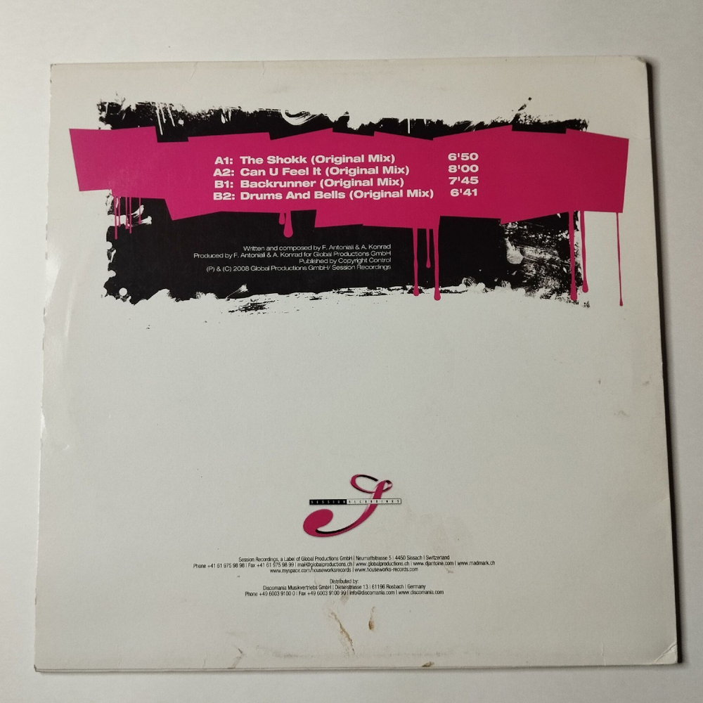 Винтажная виниловая пластинка LP Mad Mark The Shokk EP (Швейцария 2008) 45 RPM