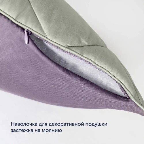Покрывало + наволочка БайКолор Фиалка/Шалфей
