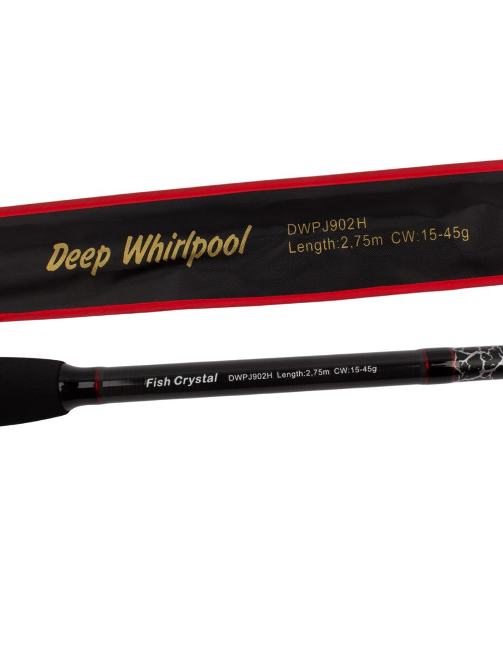 Удилище спиннинговое DEEP WHIRLPOOL, 2 секции, полая верш, длина 2,75 м, тест 15-45 г