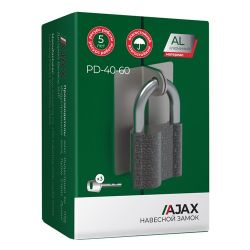 Замок навесной AJAX PD-40-70 (3 fin key) /42571/