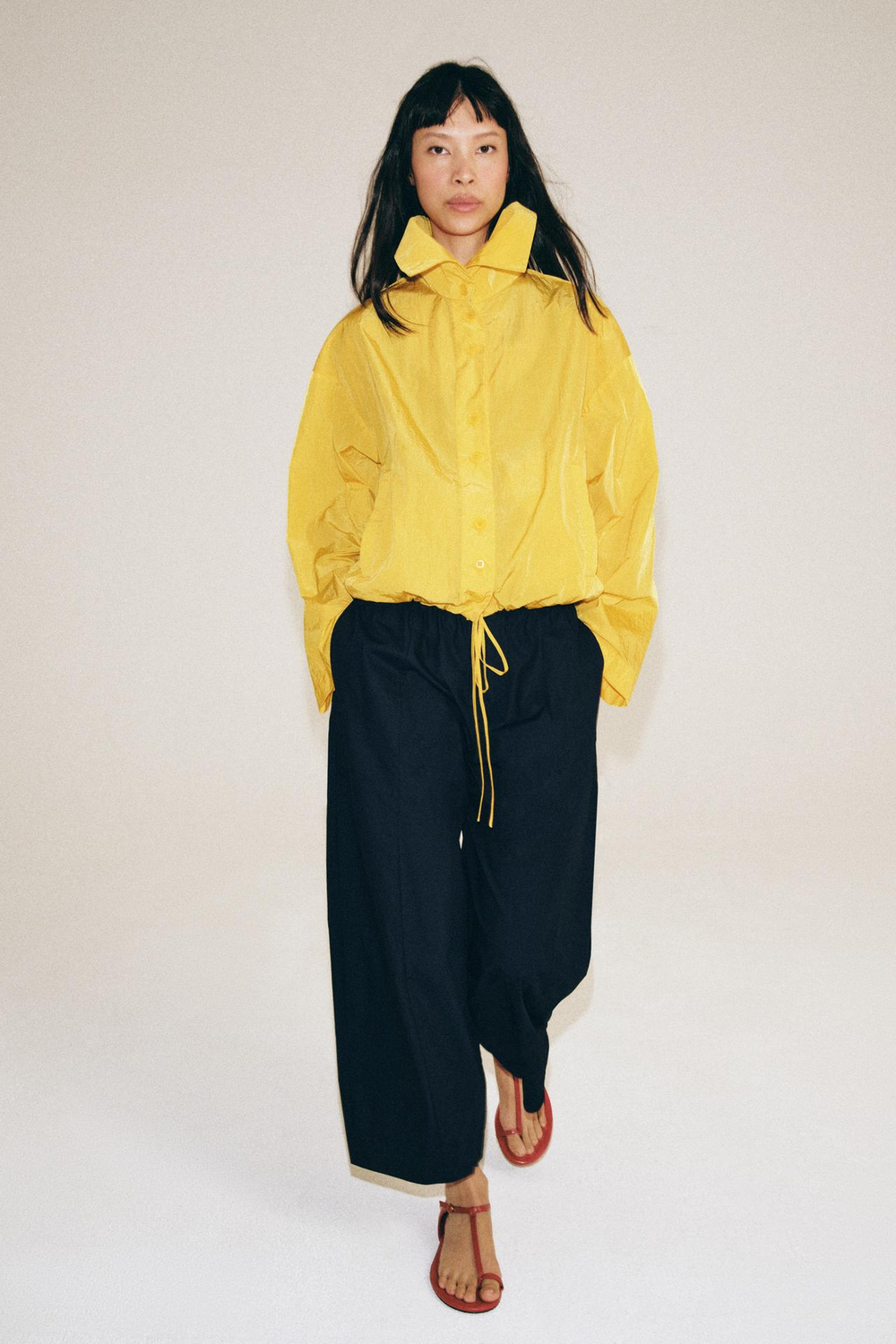 ZARA БРЮКИ BARREL — ZW COLLECTION, МОРСКОЙ СИНИЙ