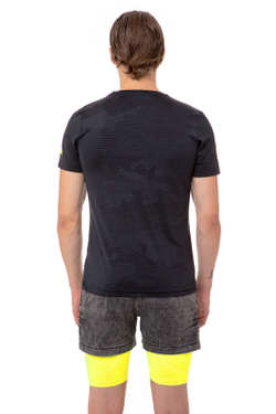 Мужская теннисная футболка Hydrogen Tech Camo Tee Man - camo grey/black