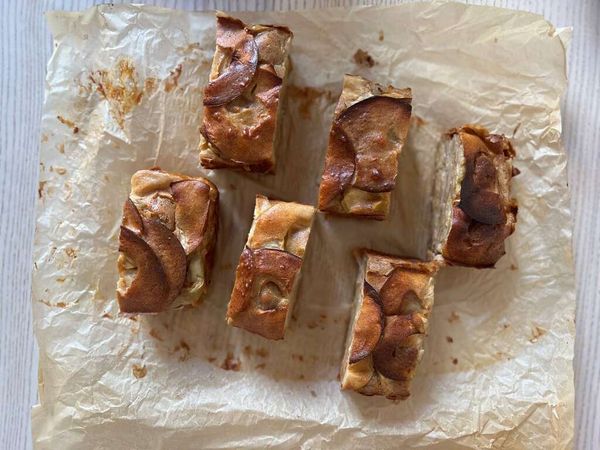 Творожная шарлотка слайсами