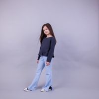 Лонгслив с баской "Графит" подростковый