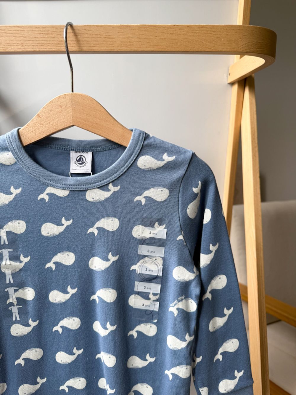 Хлопковый лонгслив Petit Bateau, 98