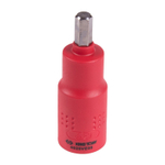 KING TONY (4025VE08) Насадка (бита) торцевая диэлектрическая 1/2", HEX, 8 мм, L = 75 мм