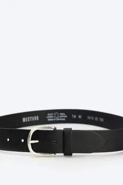 Ремень взрослый MUSTANG Leather belt in 35 mm with buckle in polished silver(Leather in a light pull-up look with vintage ch