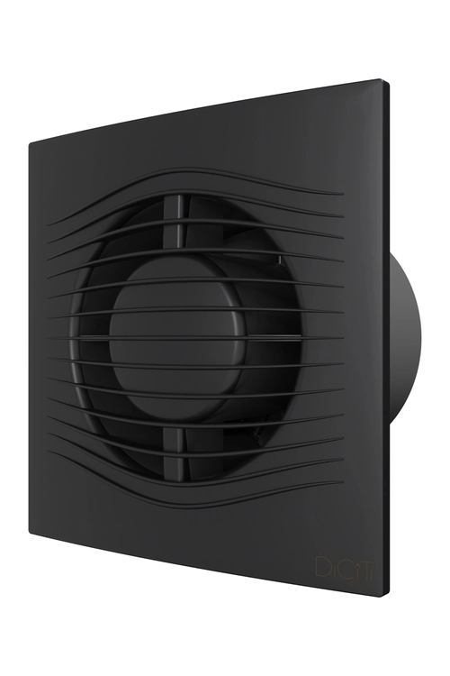 Вентилятор накладной SLIM D100 обратный клапан Dark Gray metal DICITI