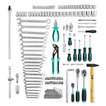 Набор инструментов, 1/2",3/8", 1/4", CrV, пластиковый кейс 142 предмета Stels