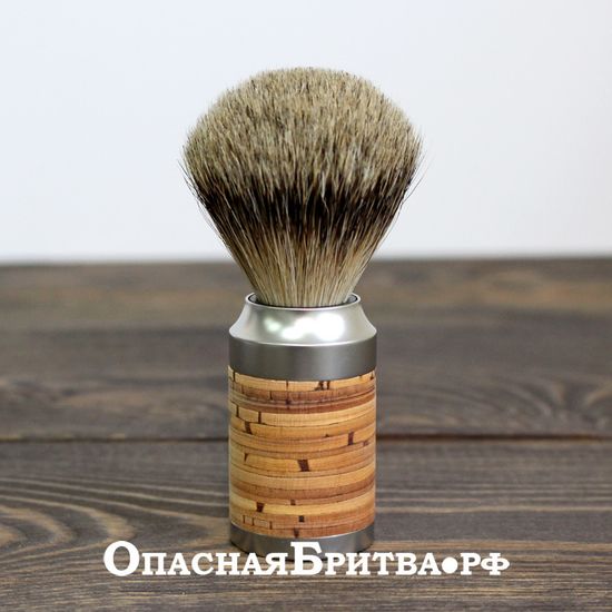 Помазок MUEHLE ROCCA, барсучий ворс высшей категории Silvertip, сталь, береста