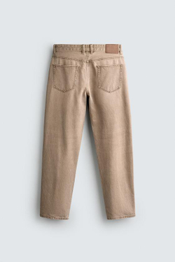 ZARA ДЖИНСЫ STRAIGHT ДЛИНОЙ ДО ЩИКОЛОТКИ, ЗЕМЛЯНОЙ