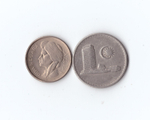 Набор монет из 2 шт. Индонезия, Малайзия. 1952,72 гг. 50,20 сен. XF-UNC