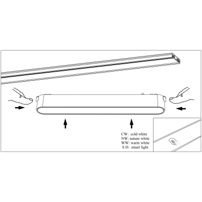 13001-9.3-001UR magnetic LED6W BK Reluce, LED