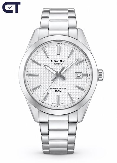 CASIO EFV-160D-7AVDF EDIFICE мужские наручные часы — компактная стальная модель со светлым циферблатом