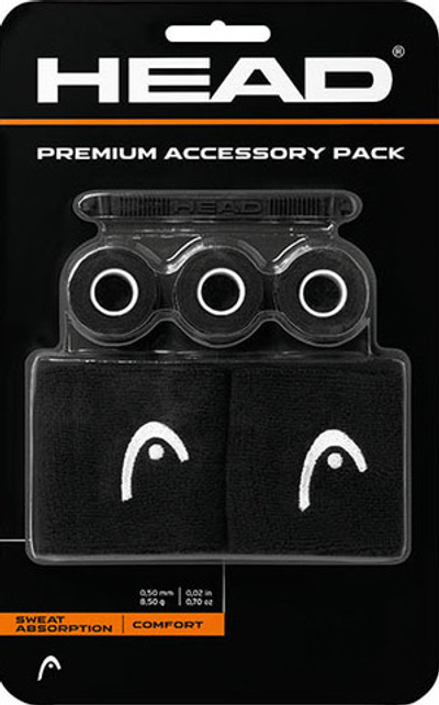 Напульсник теннисный Head New Premium Accesory Pack black 3P