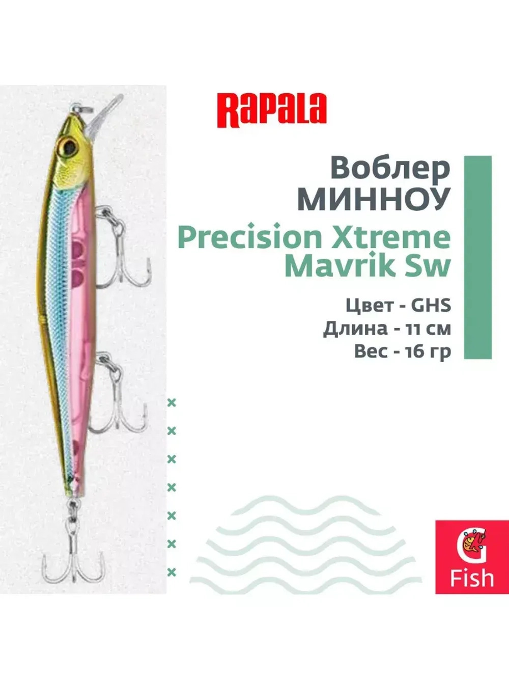 Воблер RAPALA Precision Xtreme Mavrik Sw 110 /GHS