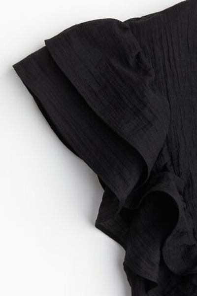 Платье с оборками из жатой ткани - H&M